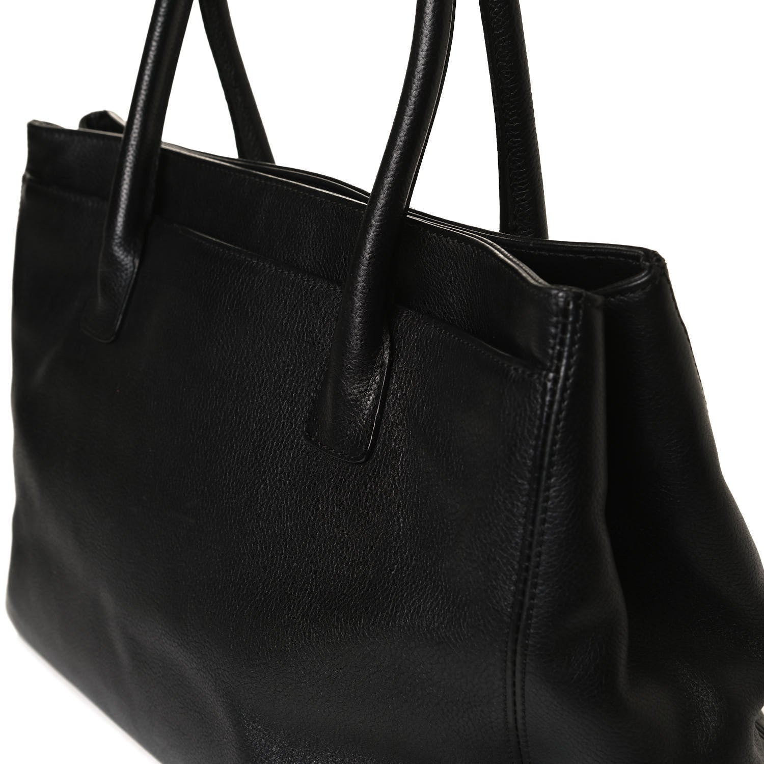 Chanel Calfskin Cerf Executive Shopper Tote Black 13 of 16