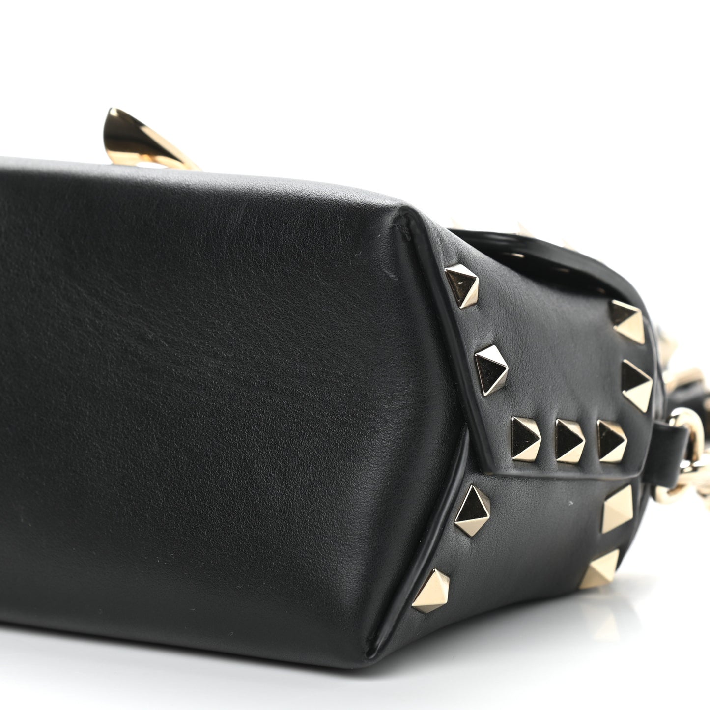 Vitello Mini Rockstud Crossbody Bag Black