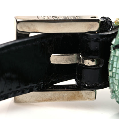 Fendi Beaded Crystal Baguette Green Black 12 of 12