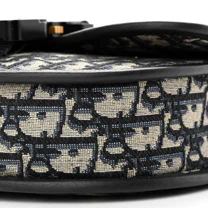 Christian Dior Oblique Grained Calfskin Mini Gallop Bag With Strap Black Beige 10 of 11