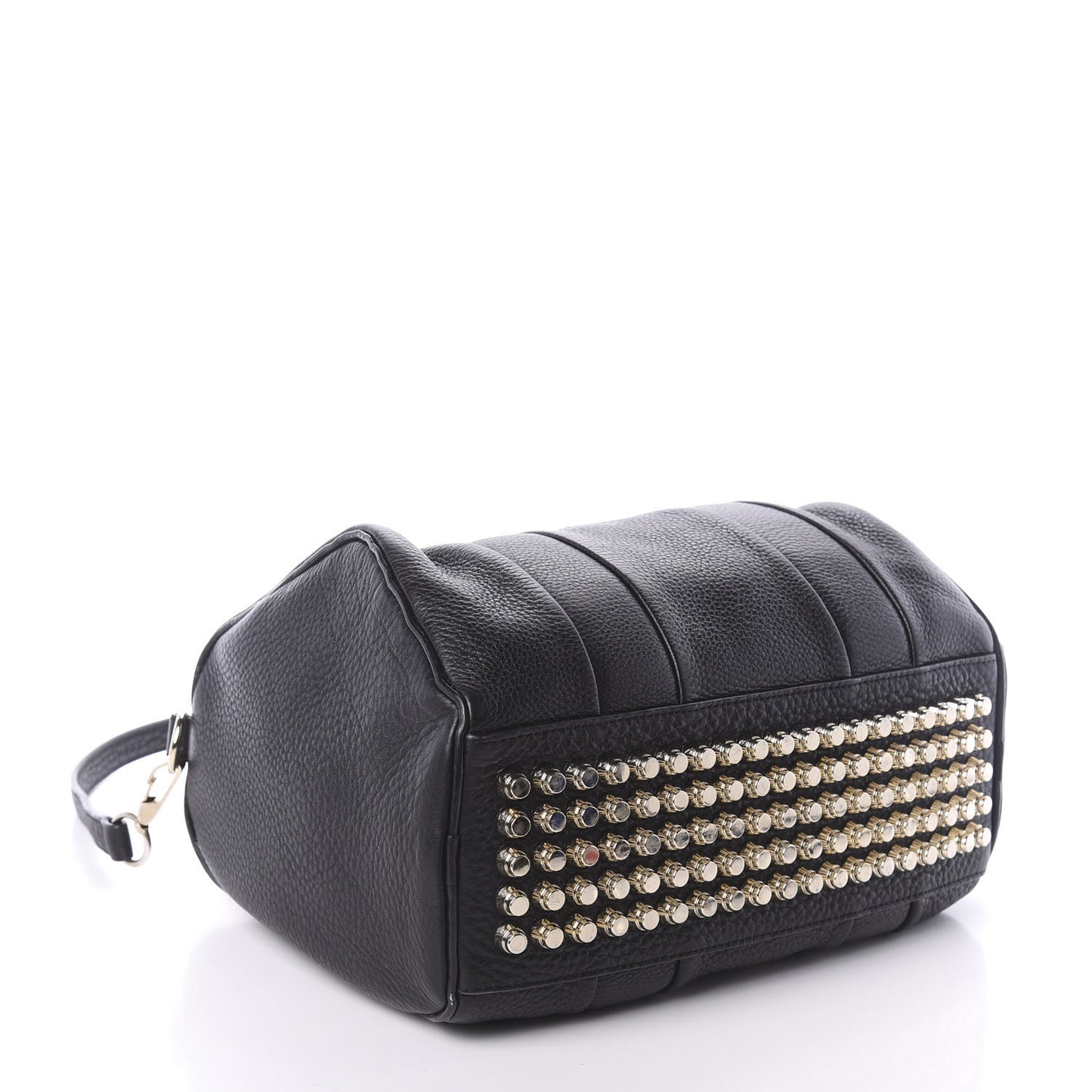 Pebbled Lambskin Rocco Black Rose Gold Hardware