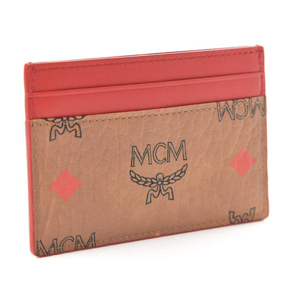 MCM Skyoptic Visetos Spectrum Diamond Card Case Cognac 3 of 7