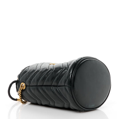 Gucci Calfskin Matelasse Mini GG Marmont 2.0 Bucket Bag Black 4 of 12