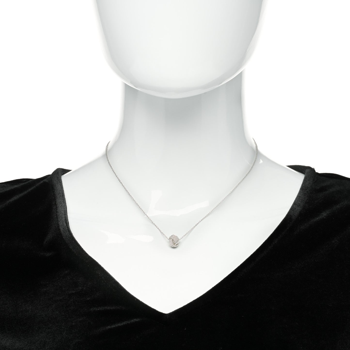 Sterling Silver Twist Knot Pendant Necklace