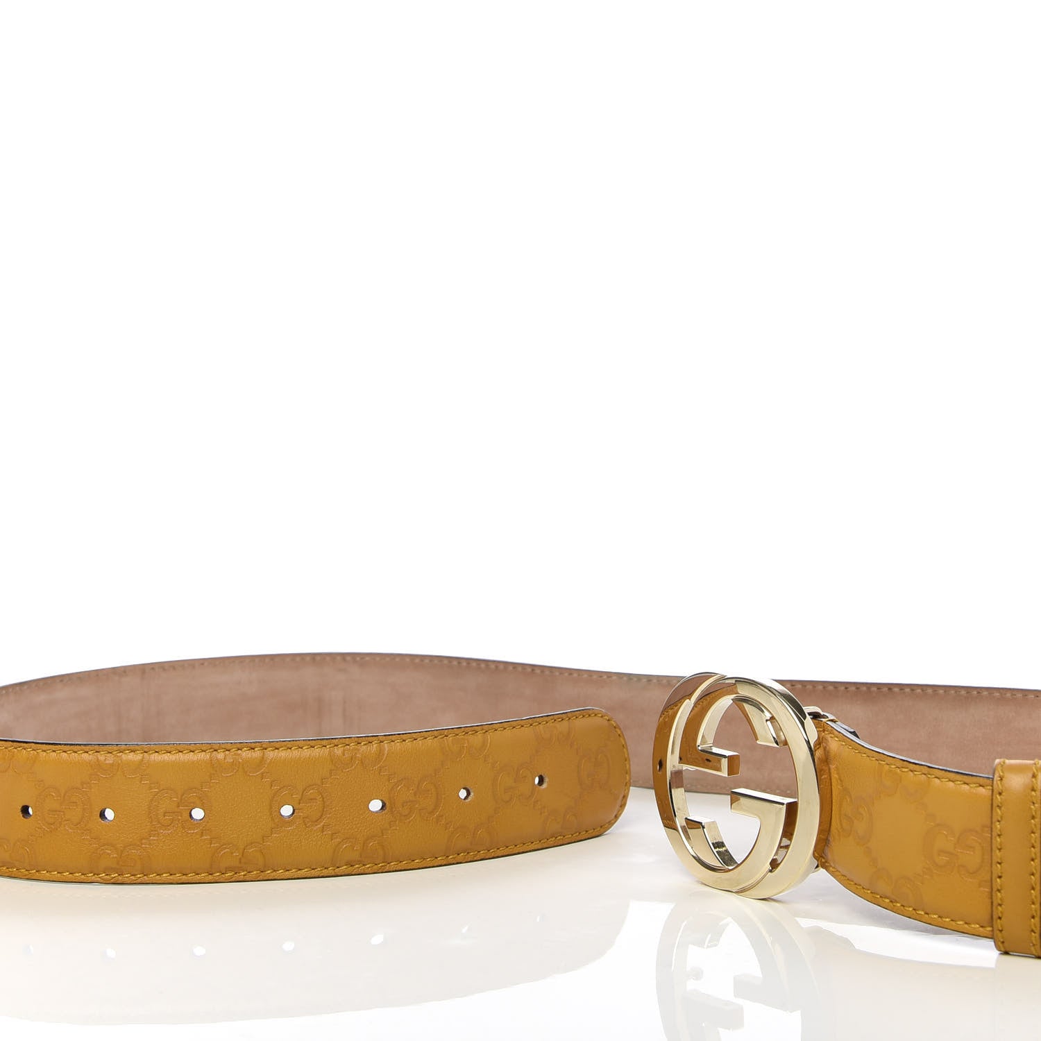 Gucci Guccissima Signature Interlocking G 40mm Belt 95 38 Nectarine 4 of 4