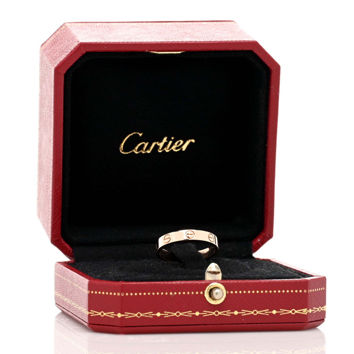 Cartier 18K Pink Gold 3.5mm LOVE Wedding Band Ring 55 7.25 5 of 5