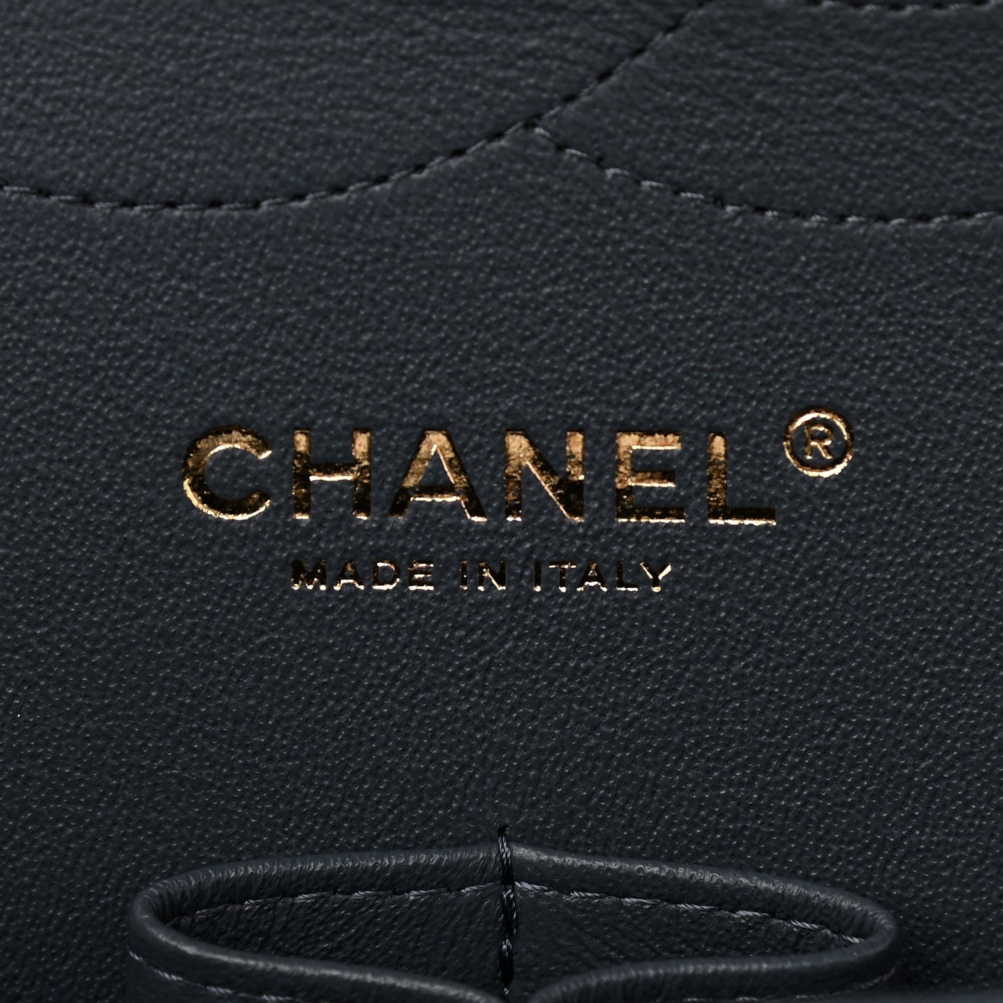 Caviar Quilted Jumbo Double Flap Dark Blue