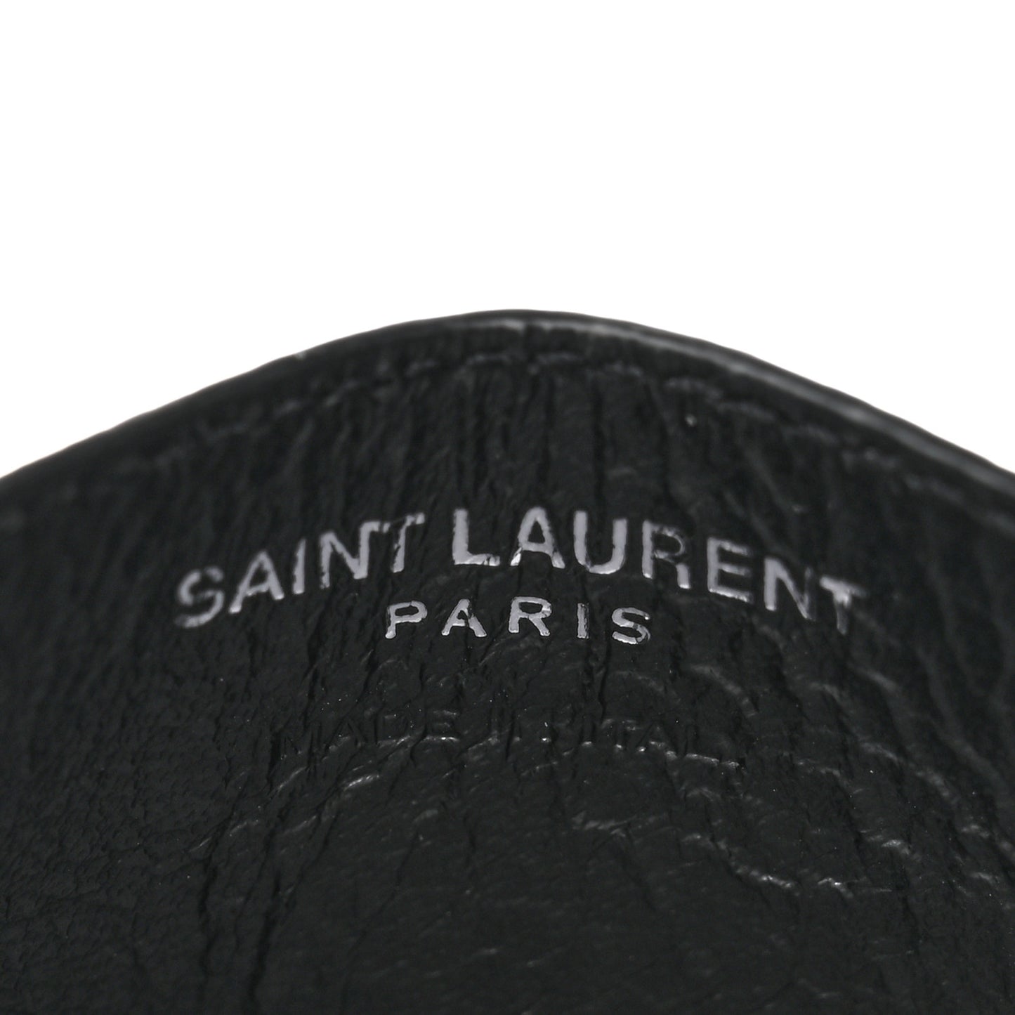 Calfskin Paisley Studded Monogram Credit Card Case Black