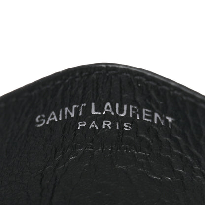 Saint Laurent Calfskin Paisley Studded Monogram Credit Card Case Black 6 of 8