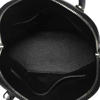 Balenciaga Grained Calfskin City Logo XXS Ville Top Handle Bag Black White 5 of 9