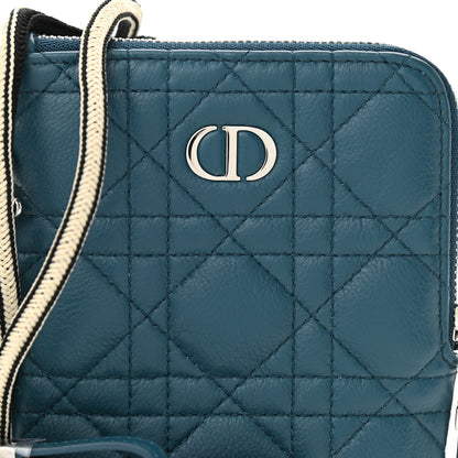Christian Dior Supple Calfskin Cannage Caro Multifunctional Pouch Deep Green 9 of 11