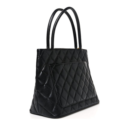 Chanel Caviar Quilted Medallion Tote Black 2 of 9