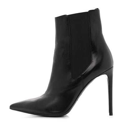Balenciaga Shiny Sheepskin Pointed Toe Booties 40 Black 1 of 10