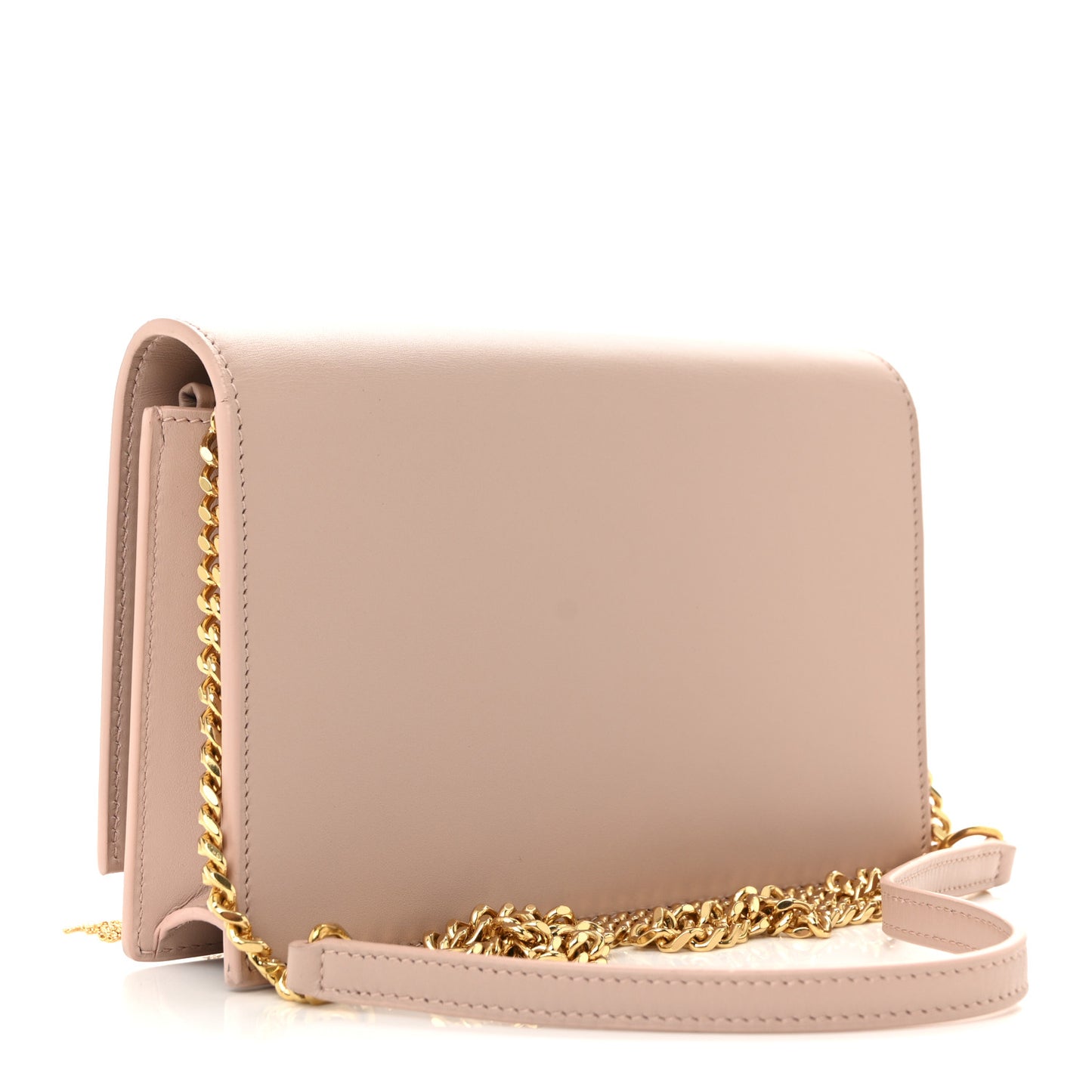 Smooth Calfskin Classic Monogram Kate Tassel Chain Wallet Pale Pink