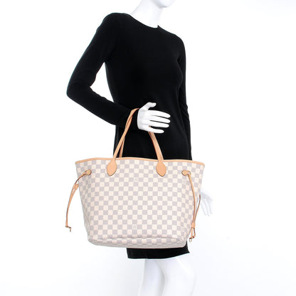 Louis Vuitton Damier Azur Neo Neverfull MM Rose Ballerine 2 of 10