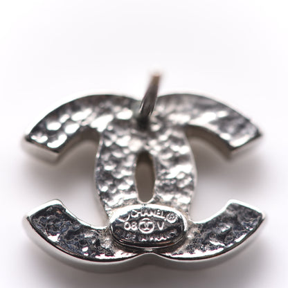Chanel Crystal Timeless CC Earrings Silver 4 of 5