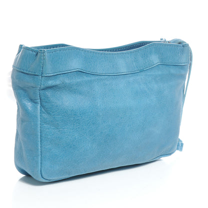Balenciaga Chevre Porte Toilette Makeup Clutch Turquoise 3 of 7