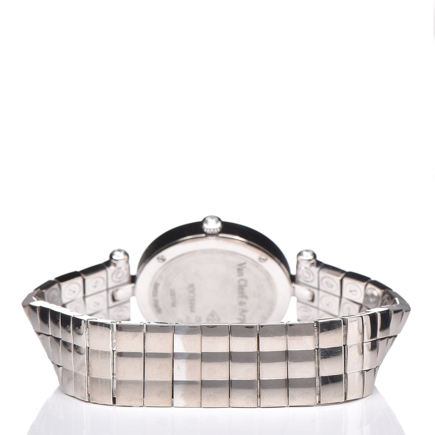 18K White Gold Diamond Bezel Mother of Pearl 28mm Lady Arpels Papillon Quartz Watch