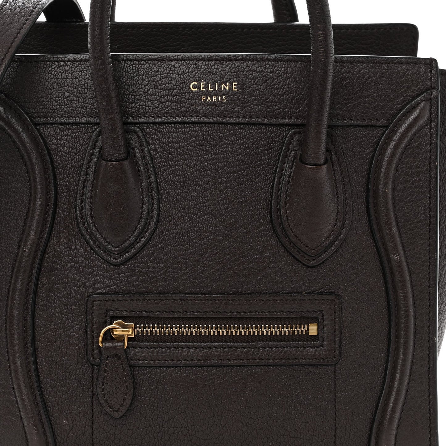 Goatskin Nano Luggage Dark Taupe