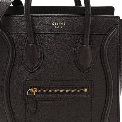 Celine Goatskin Nano Luggage Dark Taupe 7 of 10