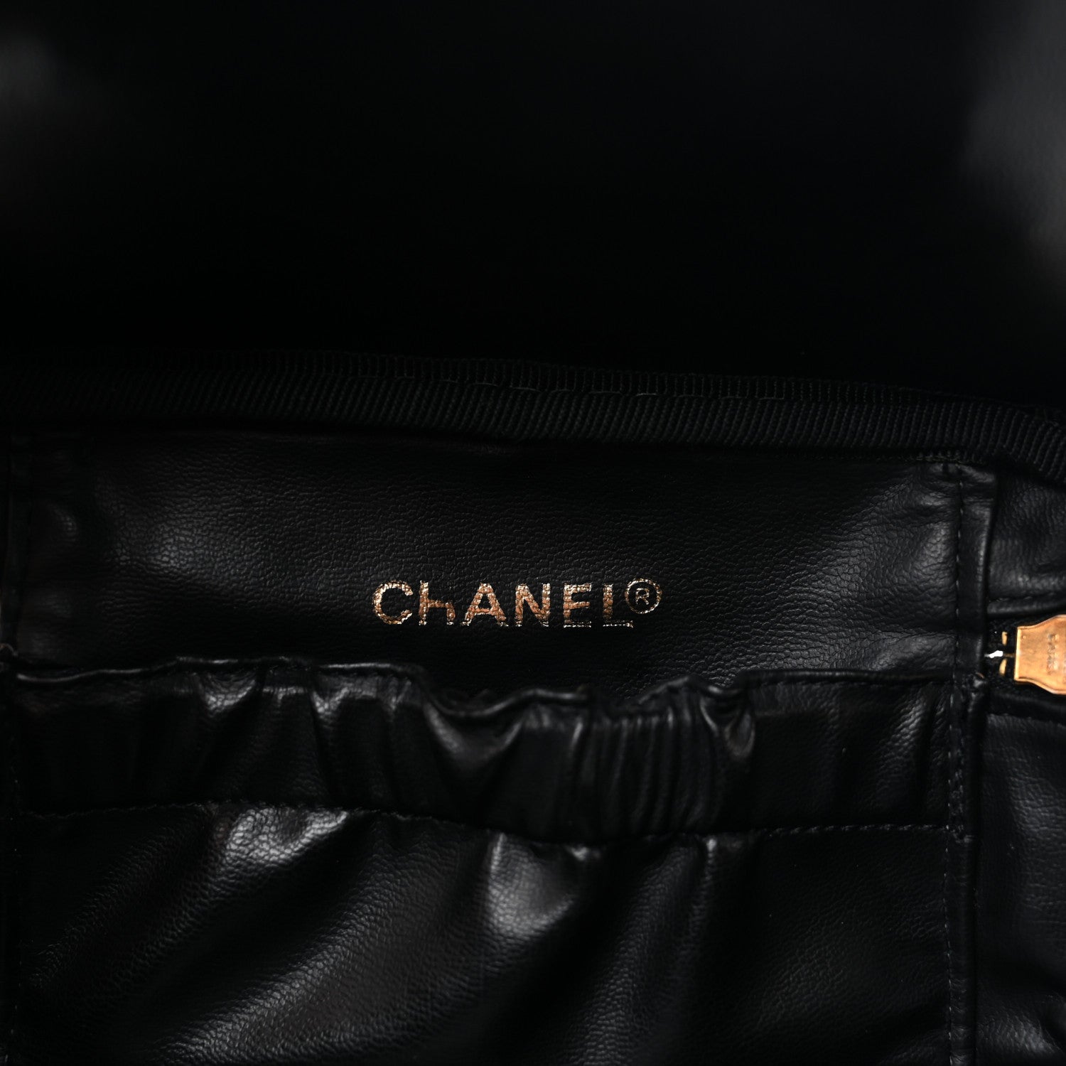 Chanel Lambskin Vanity Cosmetic Case Black 6 of 11