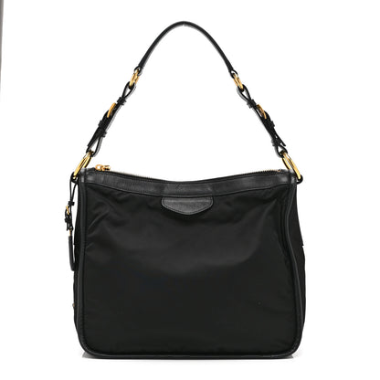 Prada Tessuto Nylon Zip Hobo Black 1 of 10