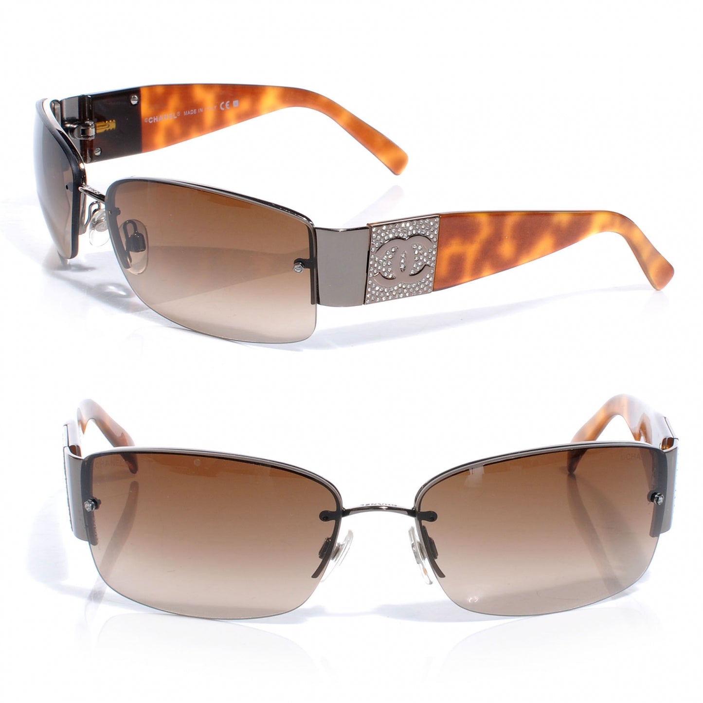 Tortoise Crystal CC Sunglasses 4117-B