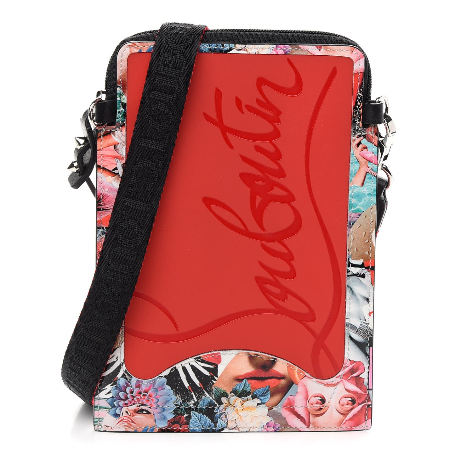 Calfskin Patent Sneakers Sole Printed Loubilab Clutch Loubi Multicolor