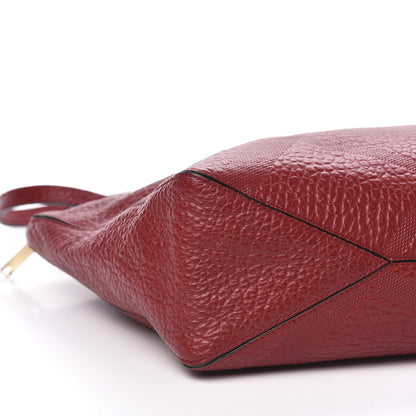 Burberry Heritage Grain Check Embossed Medium Dewsbury Tote Military Red 12 of 14