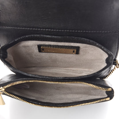 Jimmy Choo Lambskin Elaphe Zadie Flap Bag Black 6 of 9
