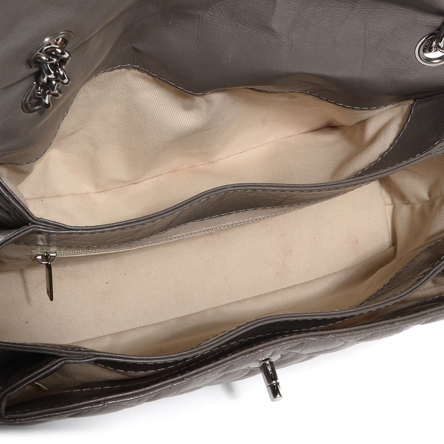 Chanel Aged Calfskin Medium Lady Pearly Flap Grey 5 of 8