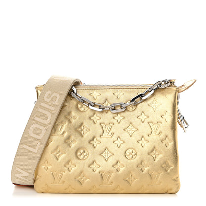 Louis Vuitton Lambskin Embossed Monogram Coussin PM Gold 1 of 14