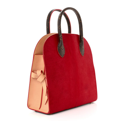 Louis Vuitton Monogram Calf Hair Spikes Iconoclasts Christian Louboutin Tote Red 3 of 11