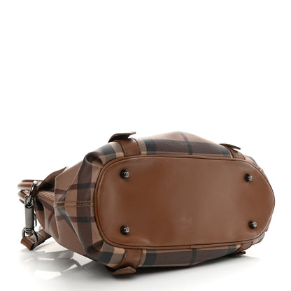Burberry Smoked Check Small Northfield Tote Brown 4 of 11