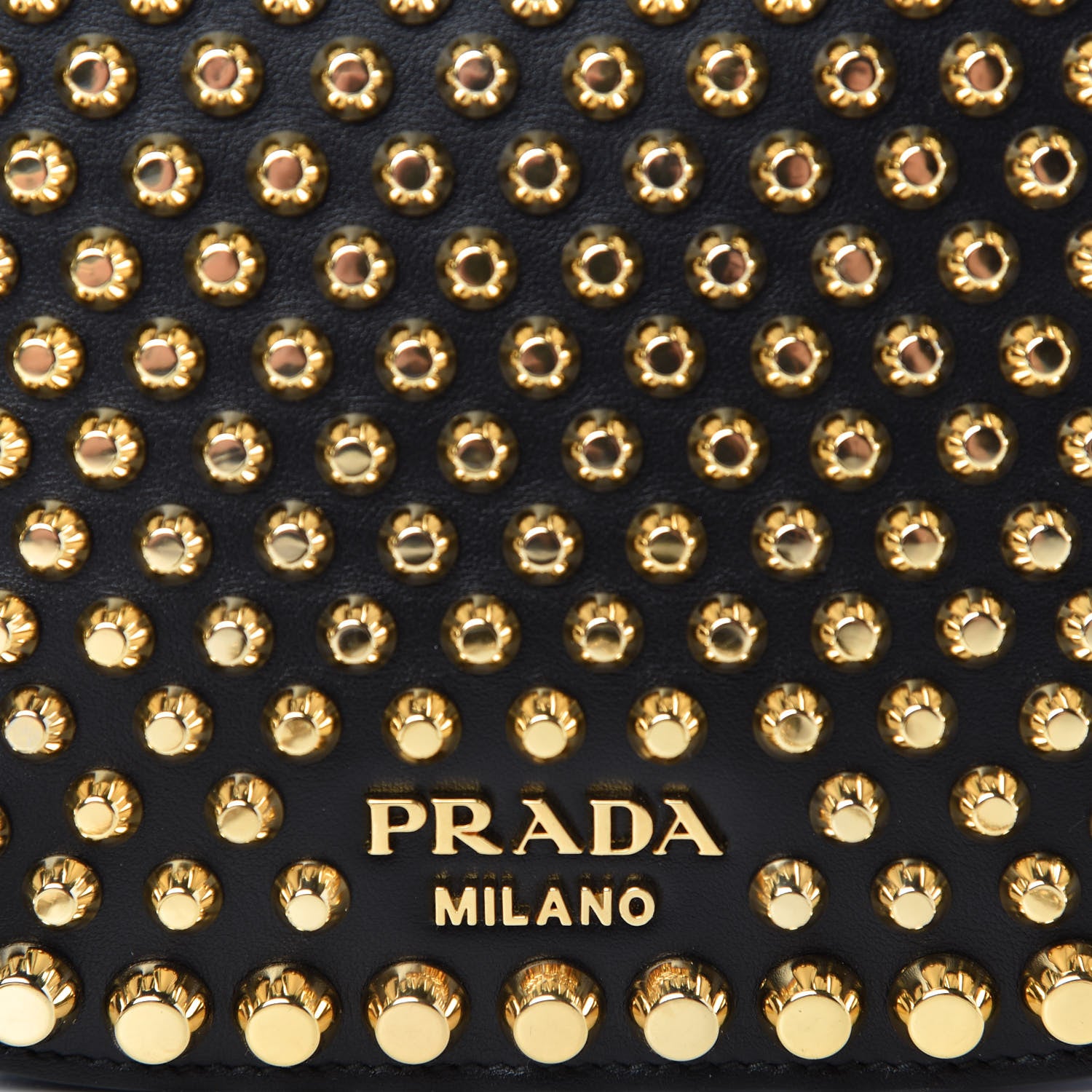 Prada City Calfskin Studded Small Margit Bag Black 10 of 11