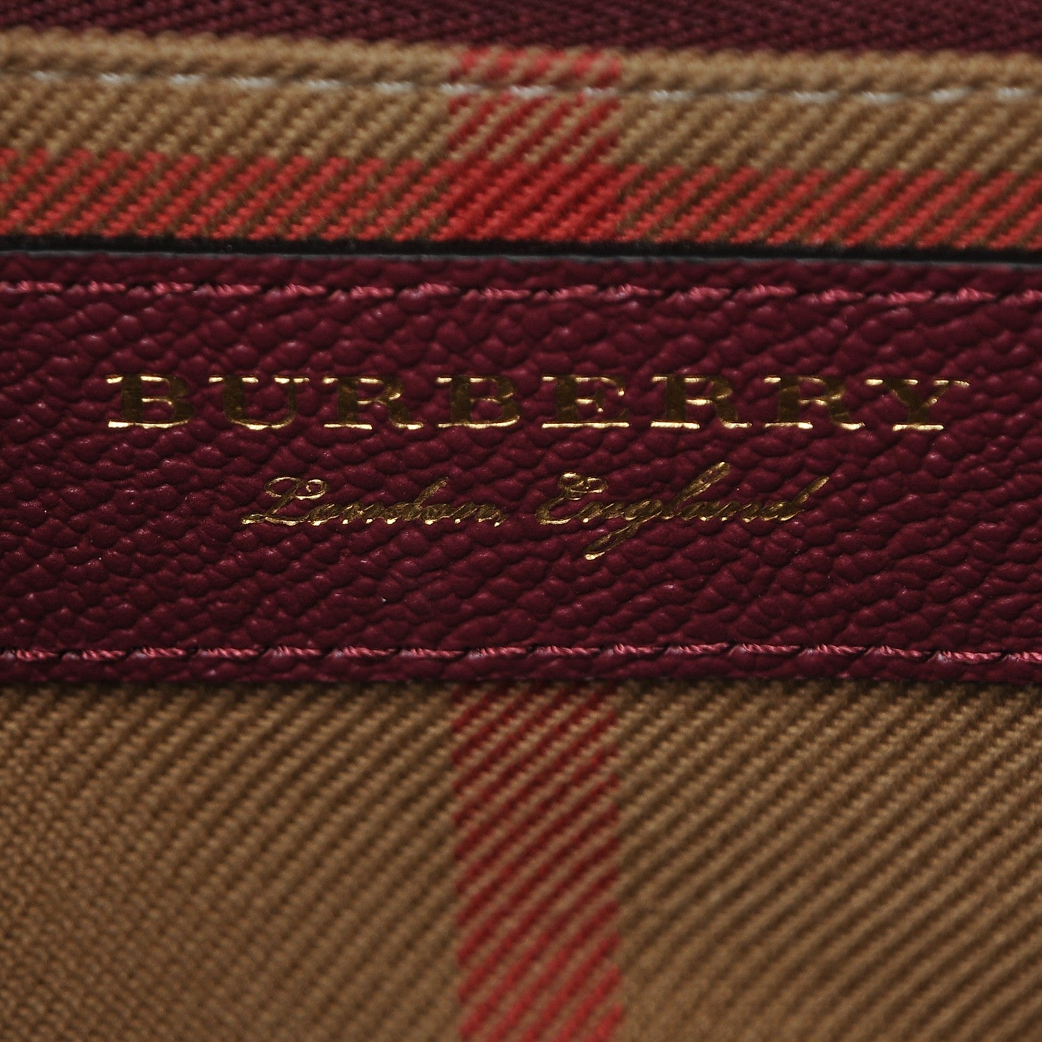 Burberry Soft Grain Calfskin Small Buckle Tote Dark Plum 7 of 8