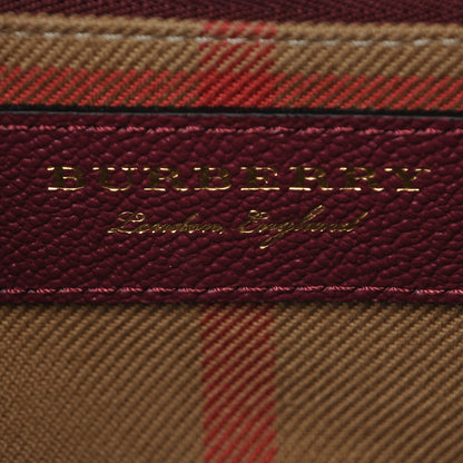 Burberry Soft Grain Calfskin Small Buckle Tote Dark Plum 7 of 8