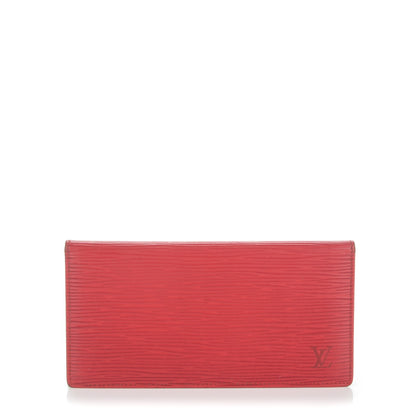 Louis Vuitton Epi Simple Checkbook Cover Castillan Red 1 of 6