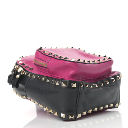 Valentino Garavani Calfskin Mini Rockstud Backpack Fuxia Black 4 of 9