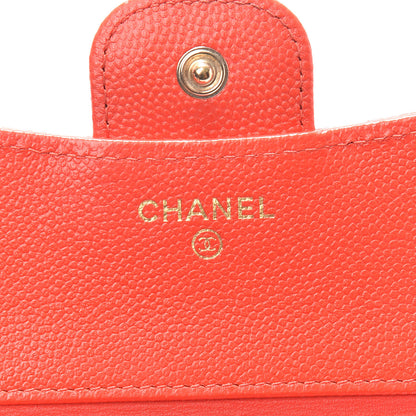 Chanel Caviar Quilted Compact Flap Wallet Red 5 of 8