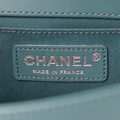 Chanel Calfskin Quilted Small Boy Flap Turquoise 6 of 9