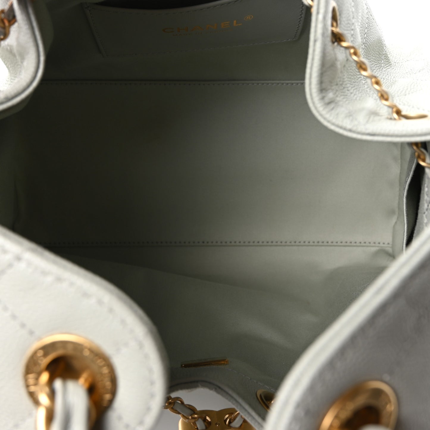 Caviar Quilted Small Chanel 25 Handbag Light Green