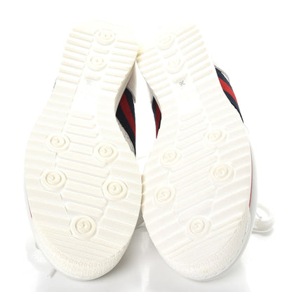 Gucci Guccissima Calfskin Web Mens Sneakers 36 White 5 of 9
