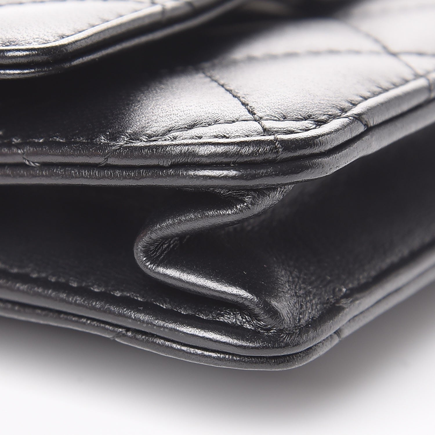 Chanel Lambskin Quilted Wallet On Chain WOC Black 9 of 11