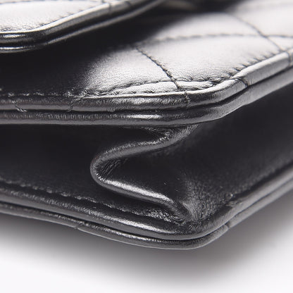 Chanel Lambskin Quilted Wallet On Chain WOC Black 9 of 11