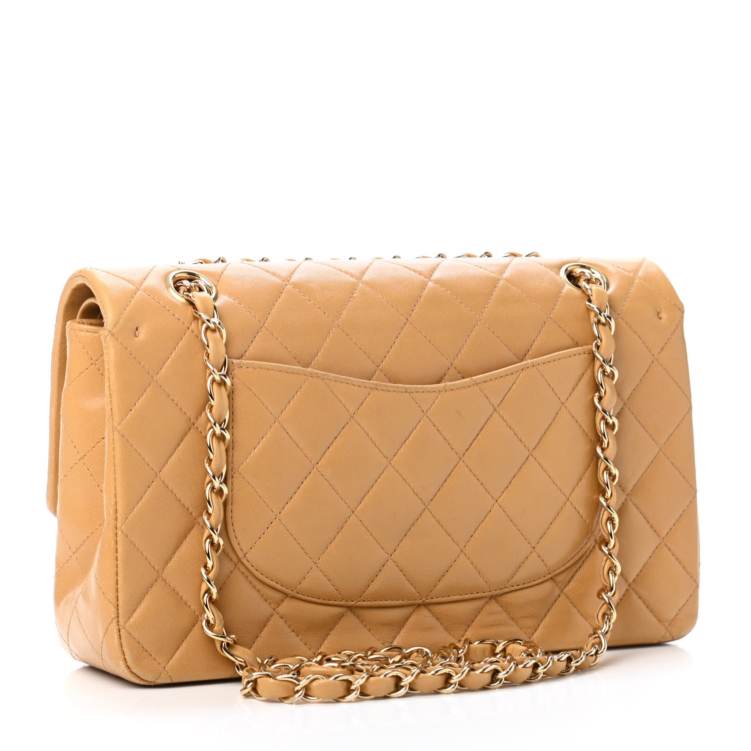 Chanel Lambskin Quilted Medium Double Flap Beige 2 of 4
