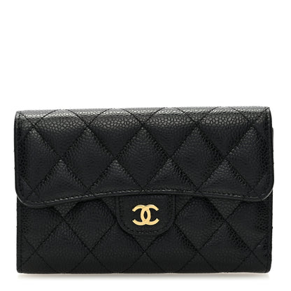 Chanel Caviar Quilted Medium Flap Wallet Black 1 of 8