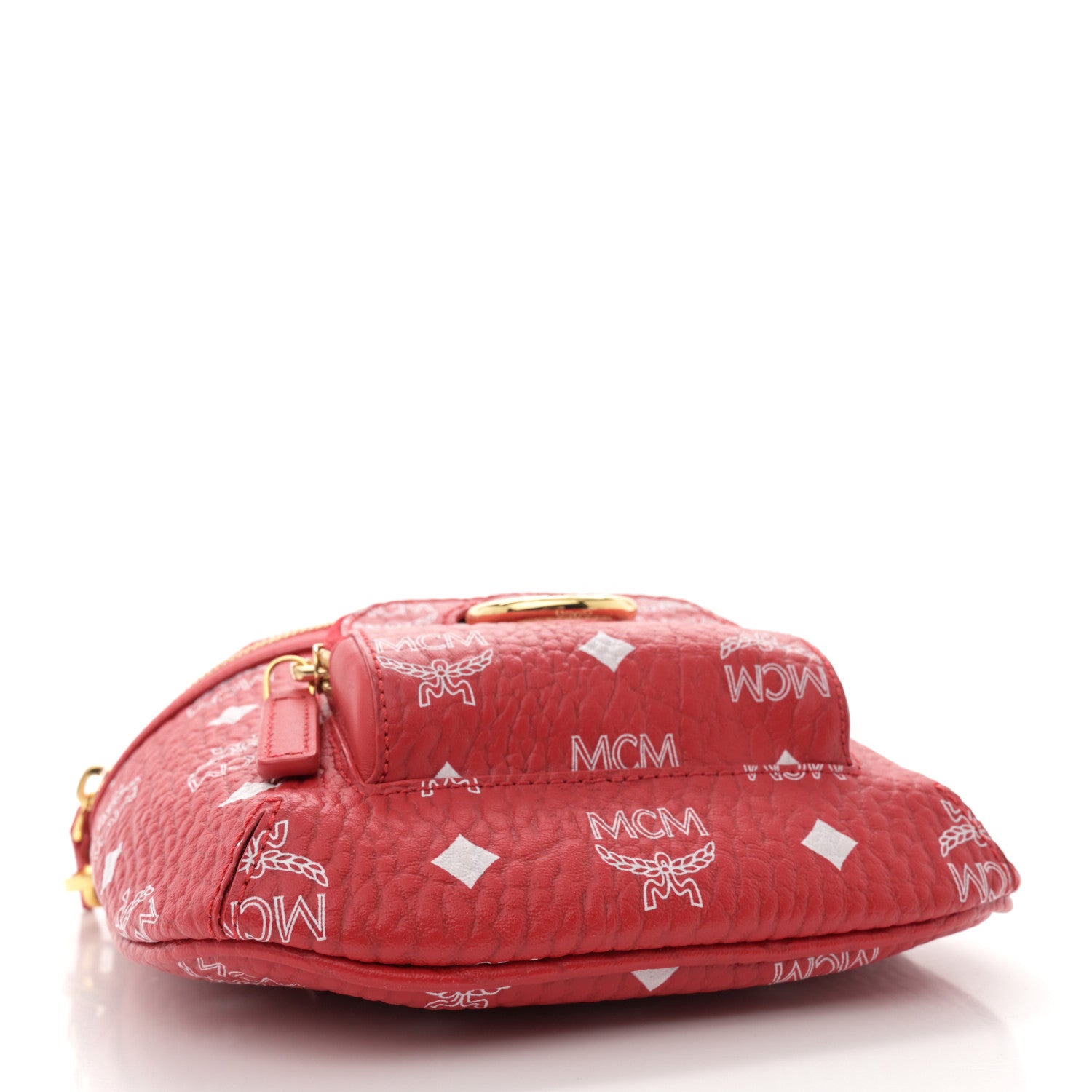 MCM New Years Visetos Small Klassik Crossbody Viva Red 4 of 11