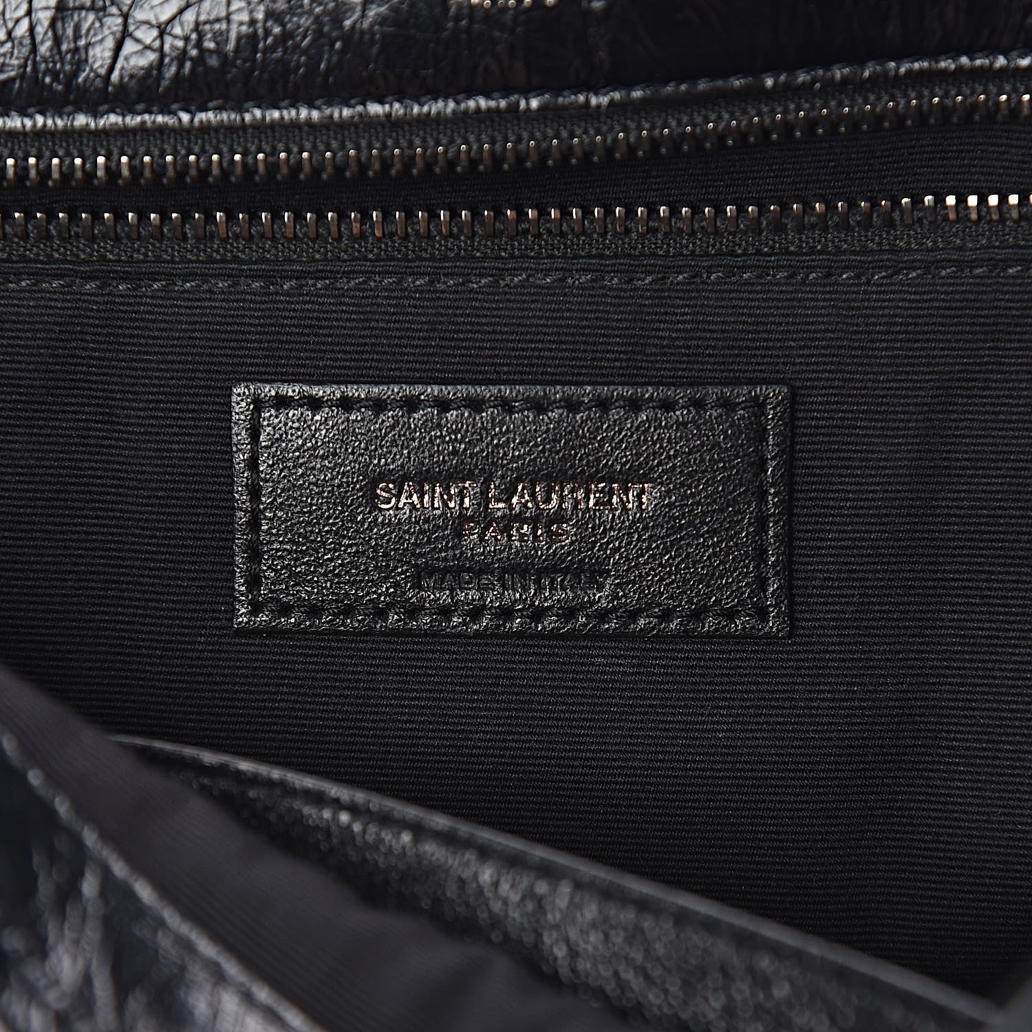 Saint Laurent Crinkled Calfskin Matelasse Monogram Medium Niki Chain Satchel Black 7 of 10