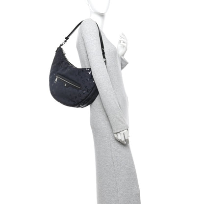 Louis Vuitton Nylon Monogram Loop Pocket Hobo Polar Night 2 of 11